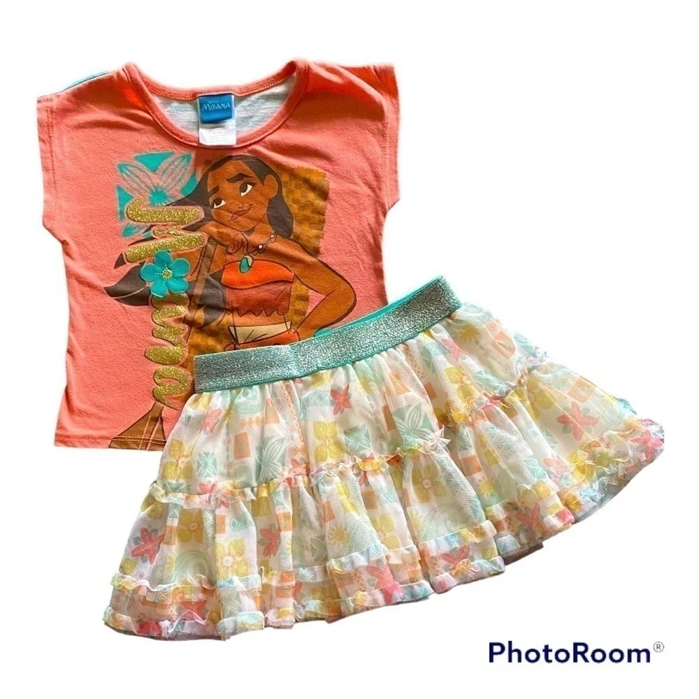 DISNEY-MOANA-TWO PIECE SET-SIZE 4T